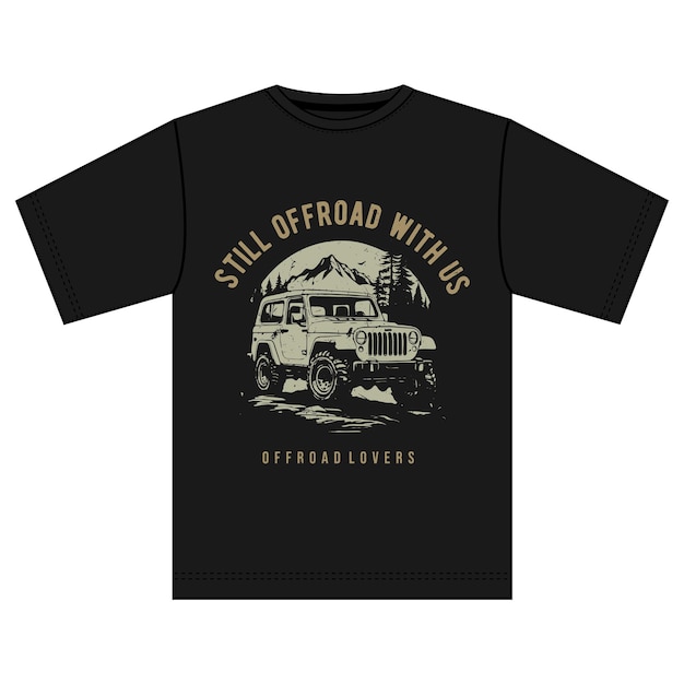 todavía fuera de carretera con diseño de camiseta de jeep