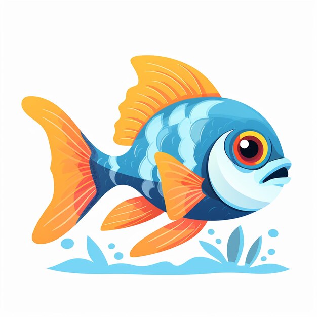 Vector todos los colores de los peces betta plato vectorial de huesos de peces rojo acuario amarillo carpa pez koi rojo y negro