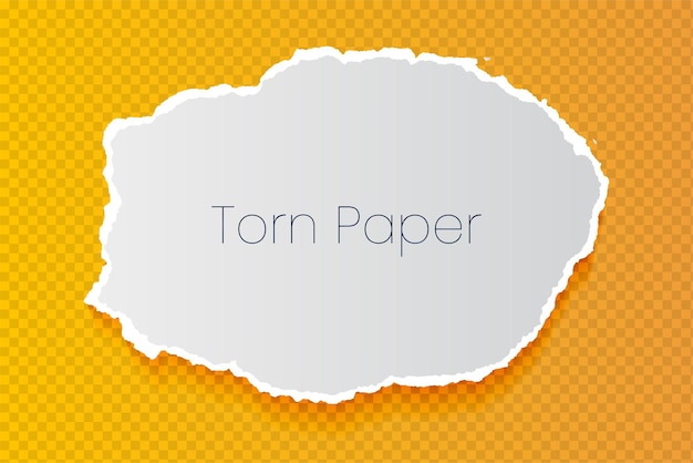 todos los lados rasgados hoja de papel rasgada en vector de fondo transparente