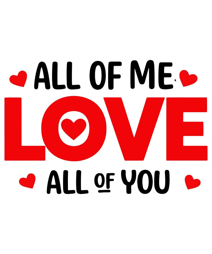 Todos me aman a todos ustedes Diseño gráfico del Día de San Valentín