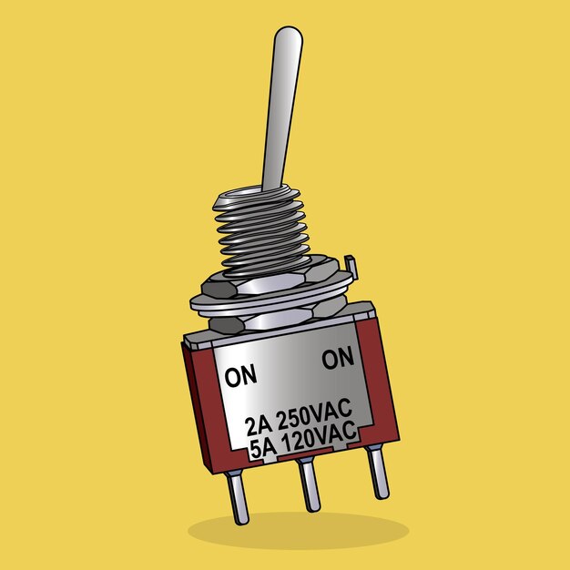 Toggle Switch icono ilustración construcción objeto icono concepto aislado estilo de dibujos animados plana