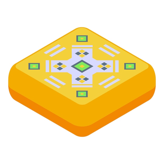 Token nft de forma cuadrada amarilla que representa el arte digital