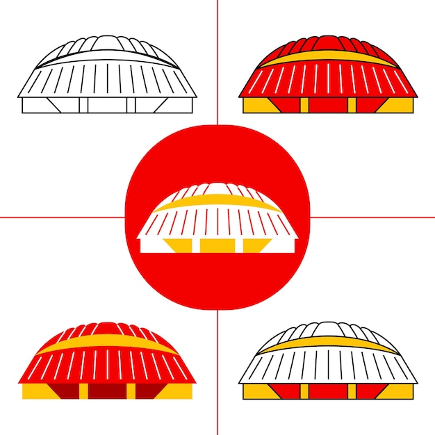 Vector tokyo dome en estilo de diseño plano