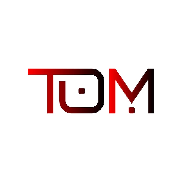 TOM logotipo tipografía abstracta sencillo diseño vectorial moderno mínimo