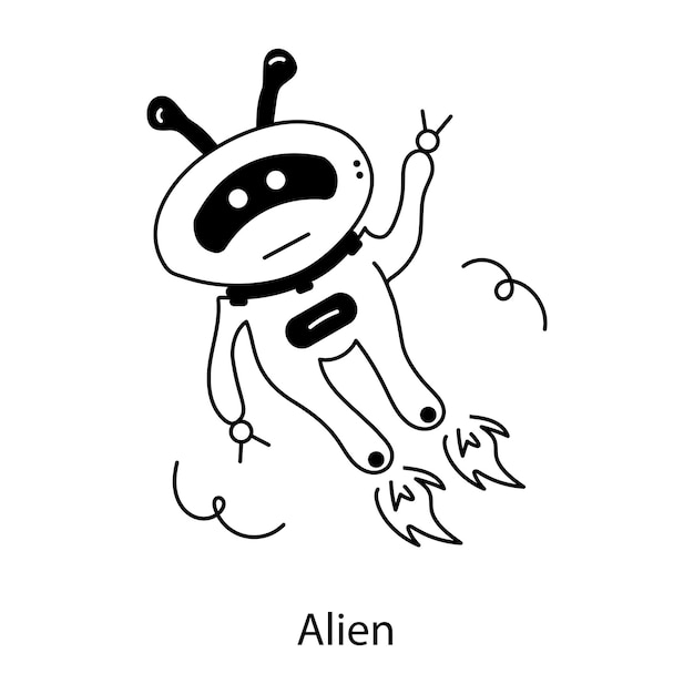 Vector toma este icono de un alienígena