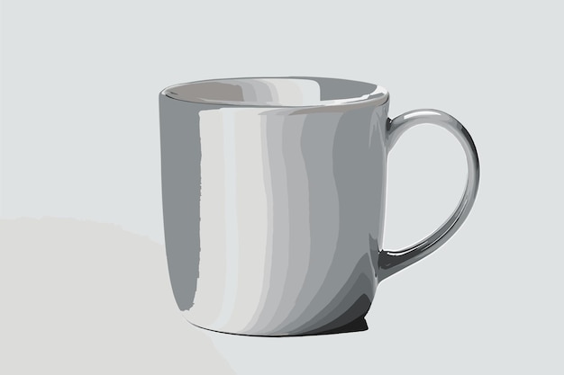 Una Toma En Primer Plano De Una Maqueta De Taza De Café En Blanco