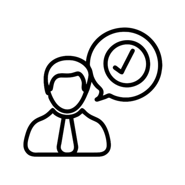 tomador de decisiones haciendo una elección icon contorno