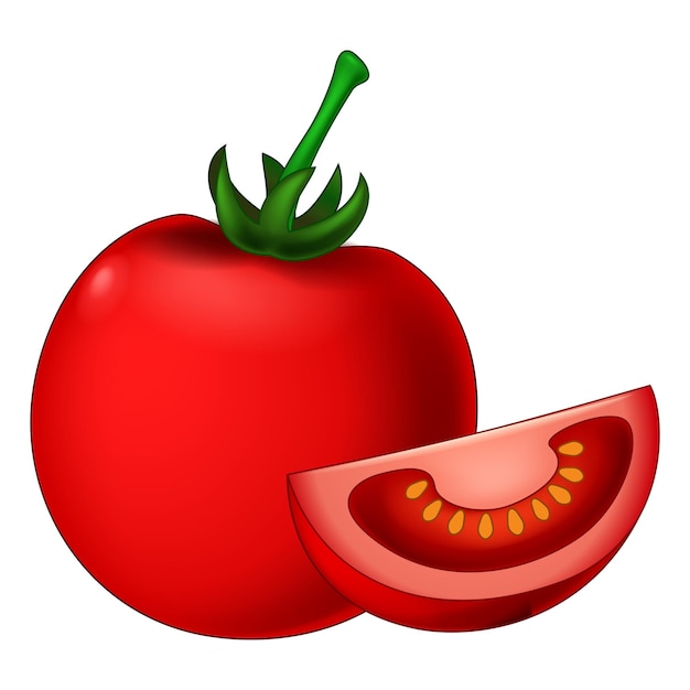 Tomate con concepto de color degradado