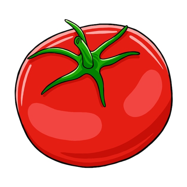 Tomate en estilo de diseño plano