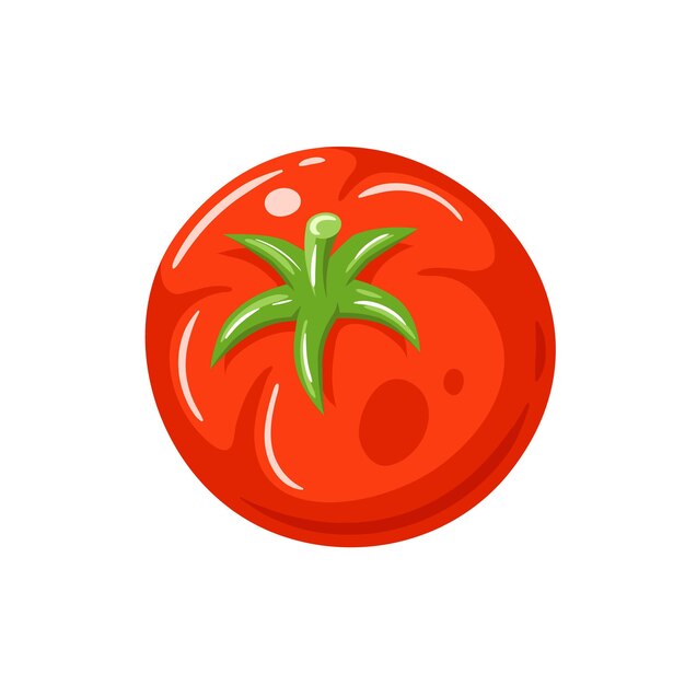 Tomate rojo aislado sobre fondo blanco.