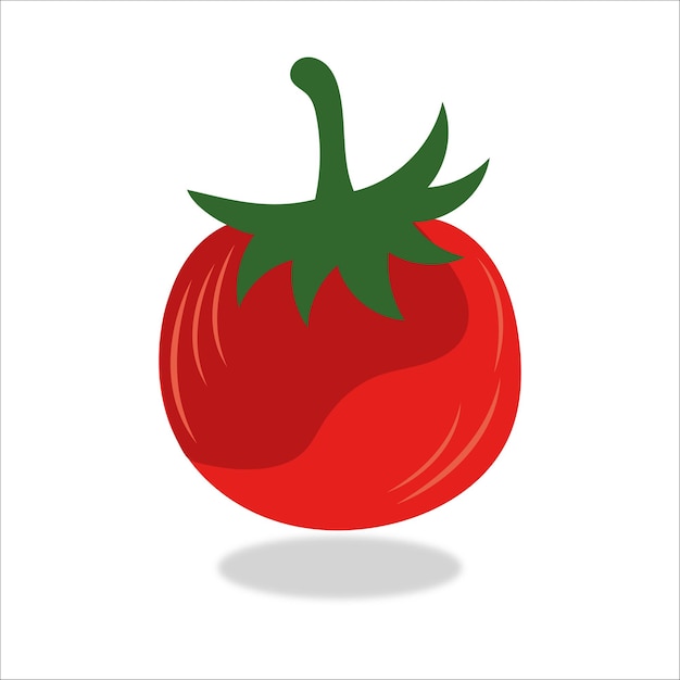 Tomate vectorial libre vegetal dibujos animados icono vectorial ilustración de alimentos concepto de icono de la naturaleza
