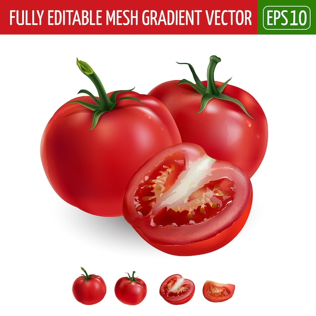 Tomates en blanco