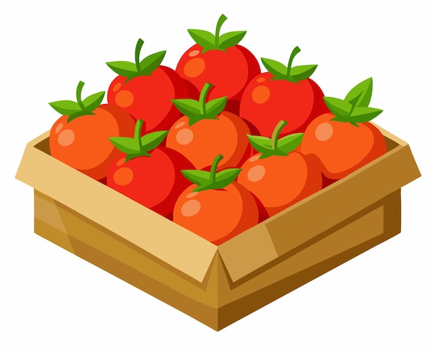 Tomates de cereza frescos en caja de cartón Amplificador vibrante y jugoso Perfecto para cocinar