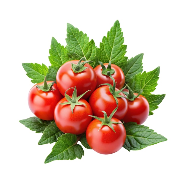 Tomates cherry con hojas