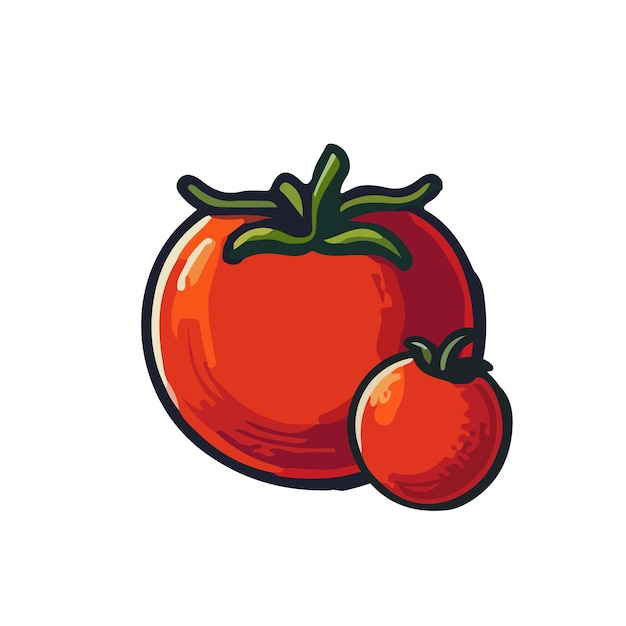 Vector tomato dibujos animados ai generado imagen