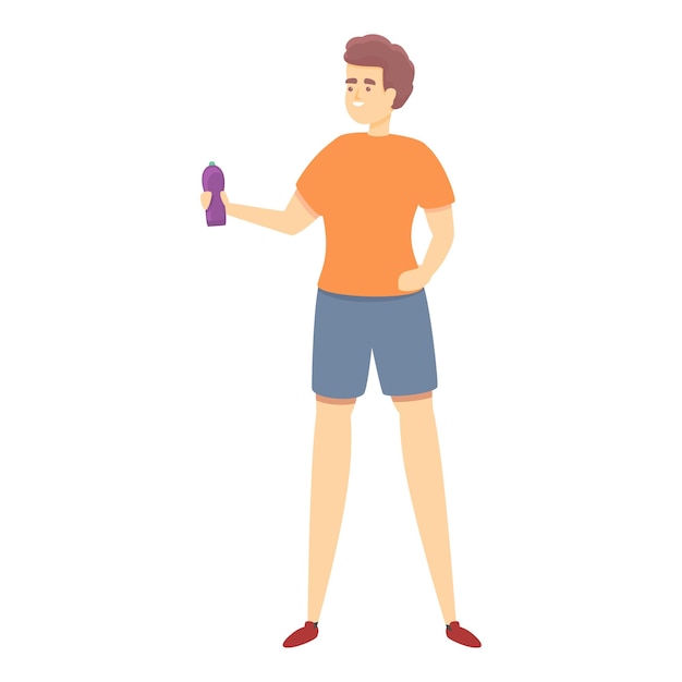 Tome agua descansando icono vector de dibujos animados Bebida para adultos Relájese en casa
