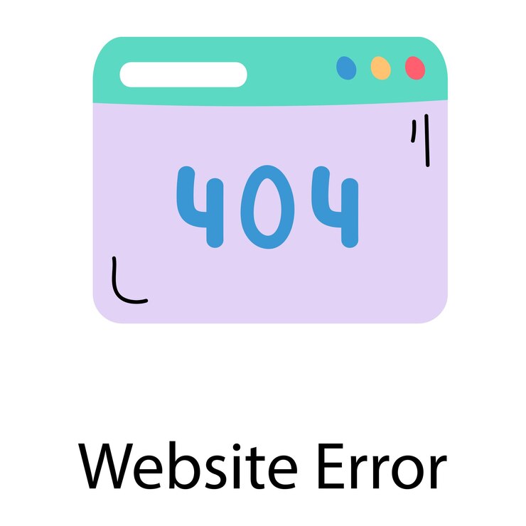 Vector tome un icono de garabato de error del sitio web