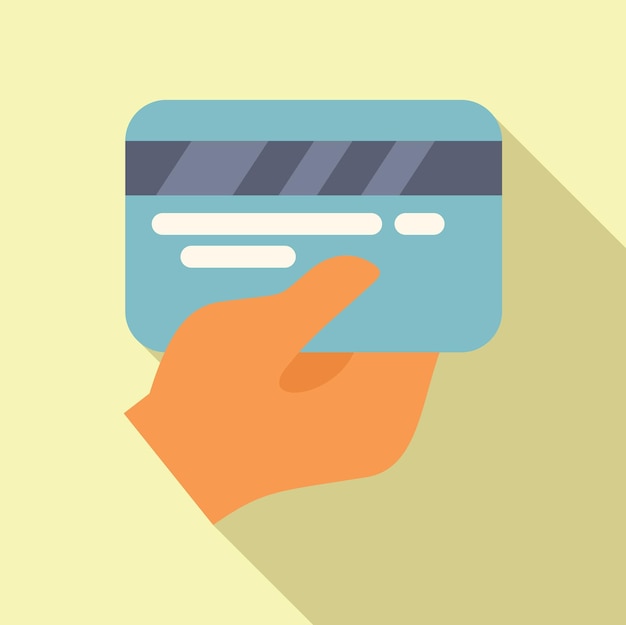 Tome el icono de la tarjeta de crédito vector plano crédito de pago de plástico