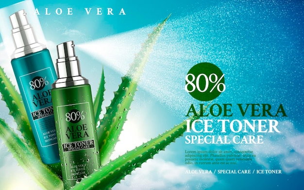 Tónico helado de aloe vera