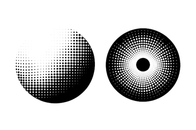 Tono de punto de semitono efecto grunge patrón abstracto textura gráfico vectorial ilustración retro gradiente