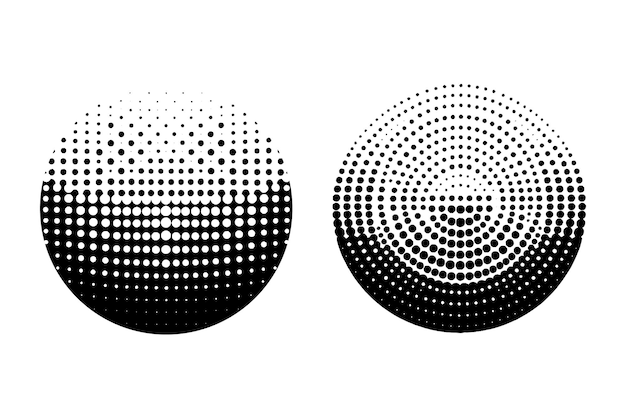 Tono de punto de semitono efecto grunge patrón abstracto textura gráfico vectorial ilustración retro gradiente