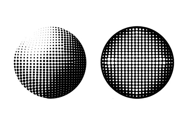 Tono de punto de semitono efecto grunge patrón abstracto textura gráfico vectorial ilustración retro gradiente