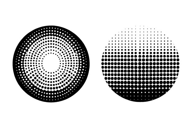 Tono de punto de semitono efecto grunge patrón abstracto textura gráfico vectorial ilustración retro gradiente