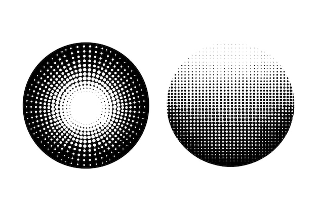 Vector tono de punto de semitono efecto grunge patrón abstracto textura gráfico vectorial ilustración retro gradiente