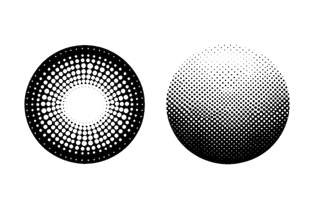 Tono de punto de semitono efecto grunge textura de patrón abstracto gráfico vectorial ilustración retro