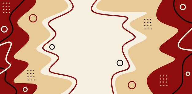 Tono de tierra Abstracto Fondo con formas y líneas orgánicas