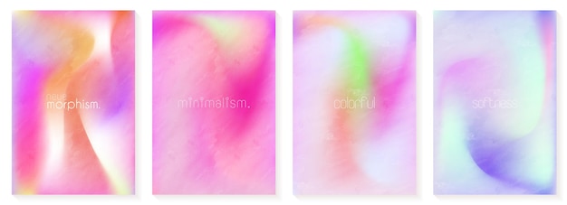 Tonos desnudos minimalistas conjunto de fondo abstracto suave pastel Ilustración de degradado de grano suave de moda