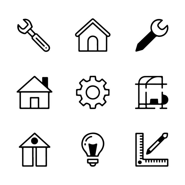 Tools Home Settings and Ideas A Collection of Iconographic Elements