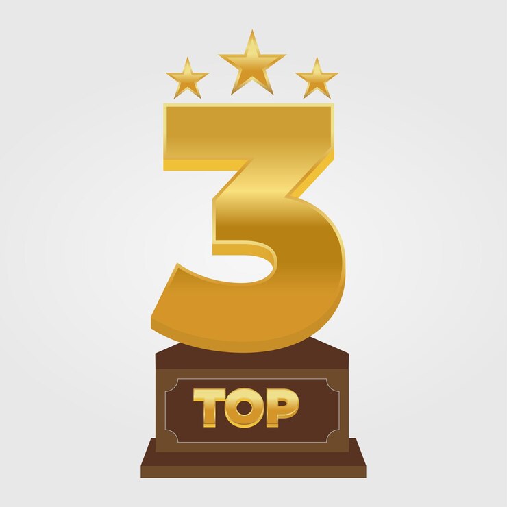 Vector top 3 mejor premio ilustración