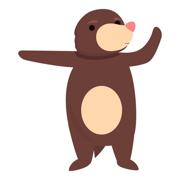 Topo mostrar manera icono dibujos animados vector lindo suelo divertido animal