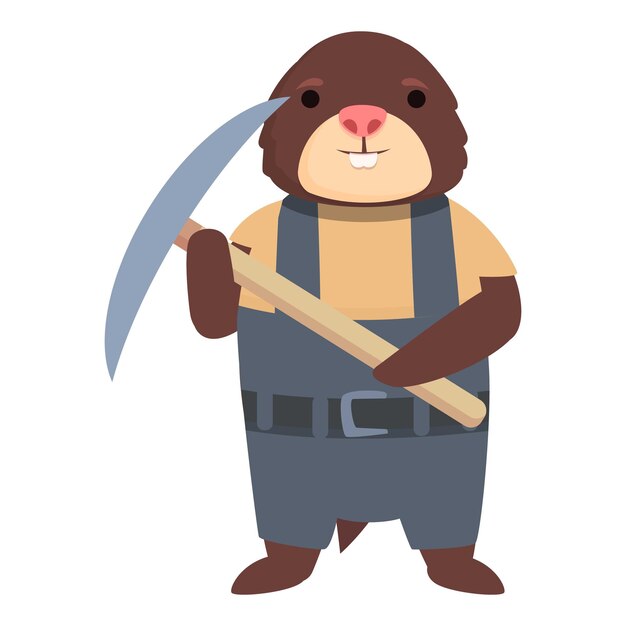 Topo tomar pico icono de dibujos animados vector lindo animal actividad del zoológico