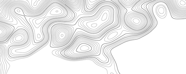 Topografía abstracta líneas de contorno mapa de fondo Líneas de contorno ilustración mapa topográfico