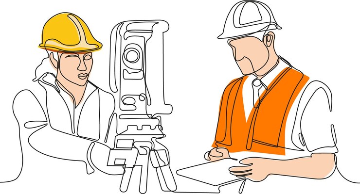 Vector topógrafo con un ícono de trípode trípode geodésico