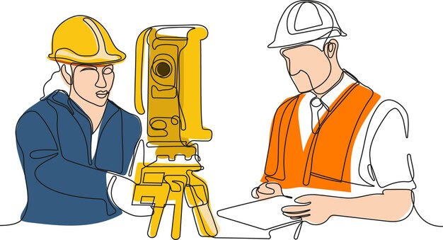 Topógrafo con un ícono de trípode trípode geodésico