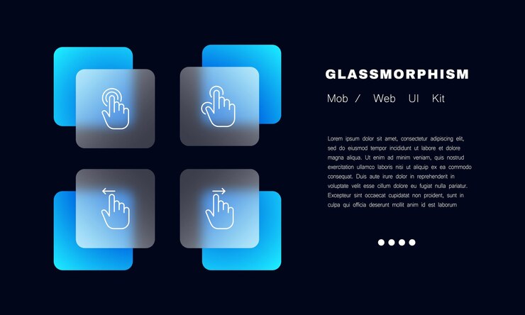 Vector toque el icono del conjunto de controles presione el gesto de la pantalla hacia la izquierda y hacia la derecha, deslice el dedo de la mano, toque las flechas del teléfono concepto de tecnología estilo glassmorphism icono de línea vectorial para negocios y publicidad