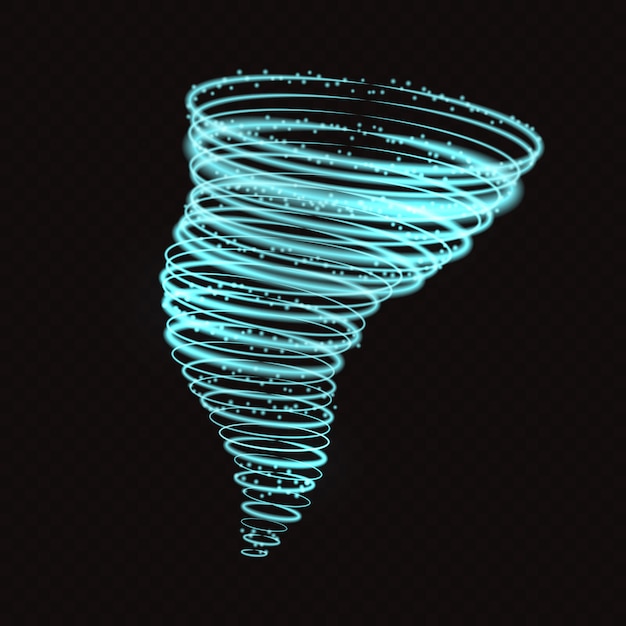 tornado azul brillante
