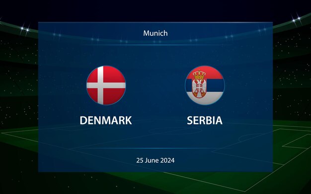 El torneo de fútbol de Europa 2024 entre Dinamarca y Serbia