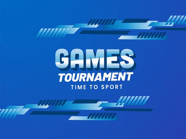 Torneo de juegos, diseño de carteles de Time To Sport