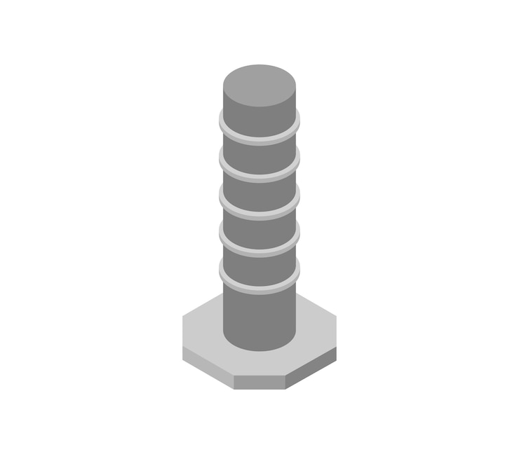 Vector tornillo isométrico