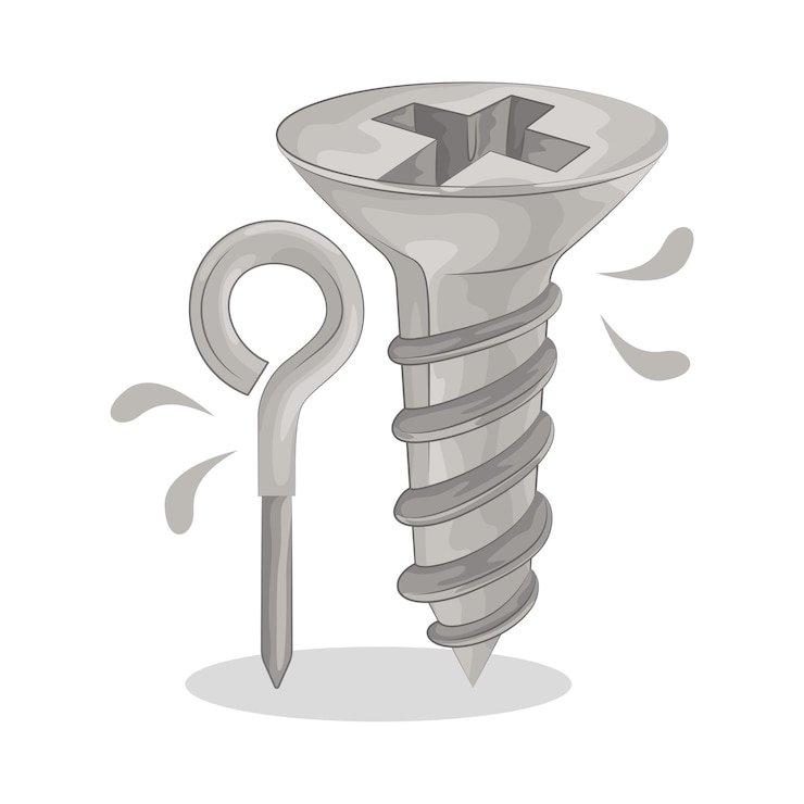 Vector los tornillos