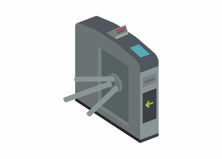 Vector torniquete en vista isométrica ilustración plana sencilla