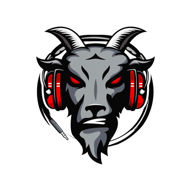 un toro con auriculares y un logotipo para el número 7
