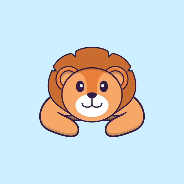 Toro lindo acostado. Concepto de dibujos animados de animales aislado. Estilo de dibujos animados plana