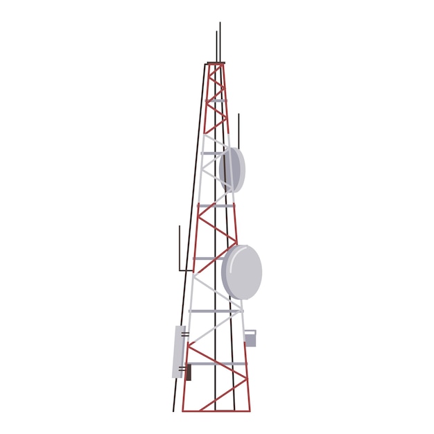 Torre de antena celular icono de color aislado
