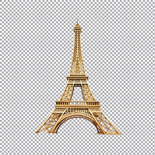 La Torre Eiffel en un fondo transparente