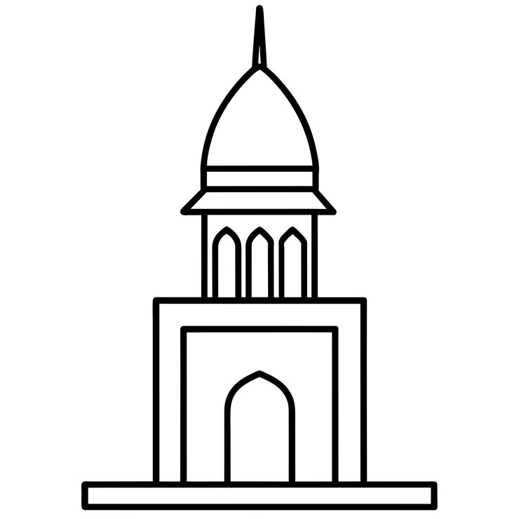 Vector torre de la mezquita moderna elegante mezquita moderna 11